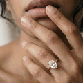Éclat Ring - Sterling Silver Rhodium Plated Moissanite Ring - Suramyah