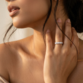 Éclat Unity Ring - Sterling Silver Rhodium Plated Moissanite 5 Stone Ring - Suramyah